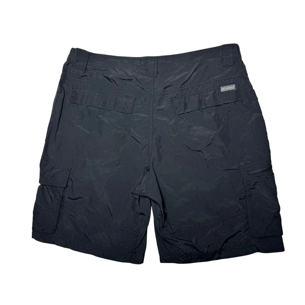 Columbia Kestrel Trail Cargo Shorts Black Mens 38x10 Gorpcore Activewear Dadcore